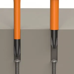 Screwdriver Set, Slim-Tip Insulated Phillips, Cabinet, Square, 4-Piece
